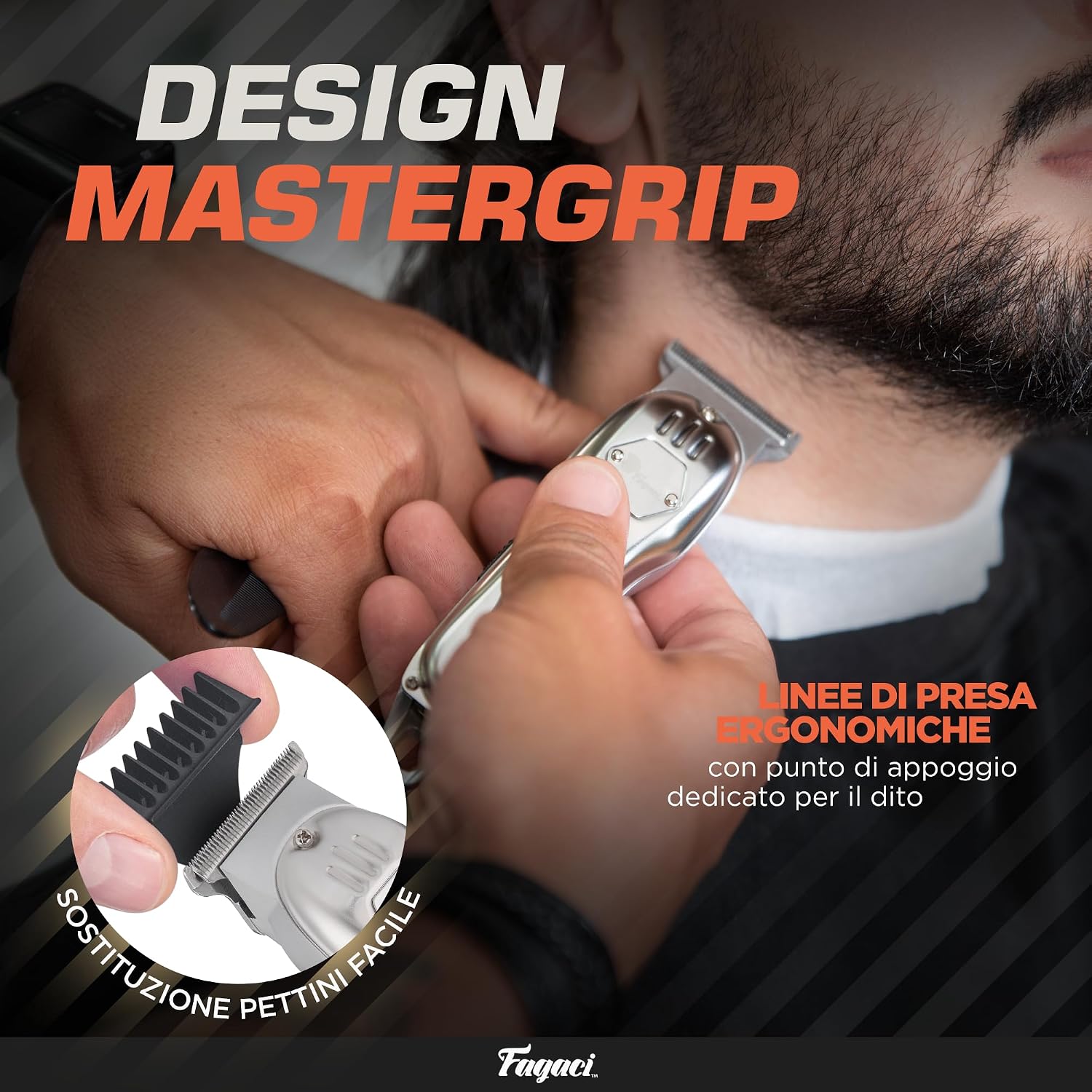 Thumbnail 6 de Fagaci Macchinetta per Capelli Professionale 0 mm – Lama T per Barba e Taglio Preciso