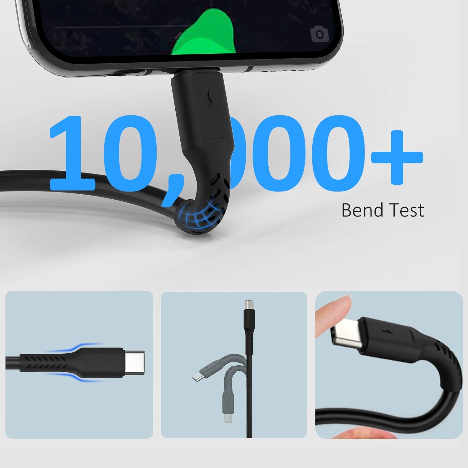 Detalle 2 de Short USB C Cable 0.3m 5Pack