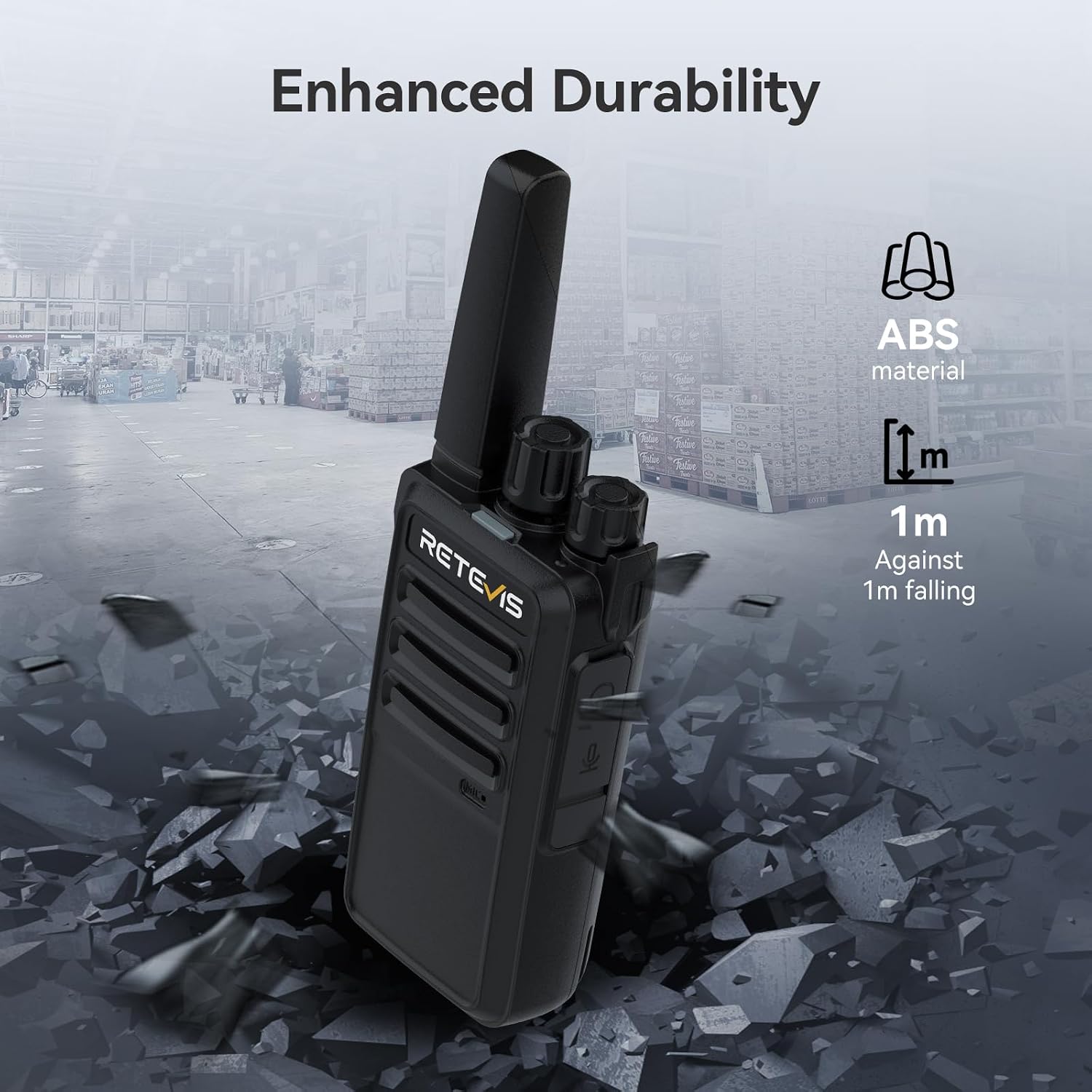 Detalle 2 de Retevis RT68 Two Way Radio Long Range Walkie Talkies (10 Pack)