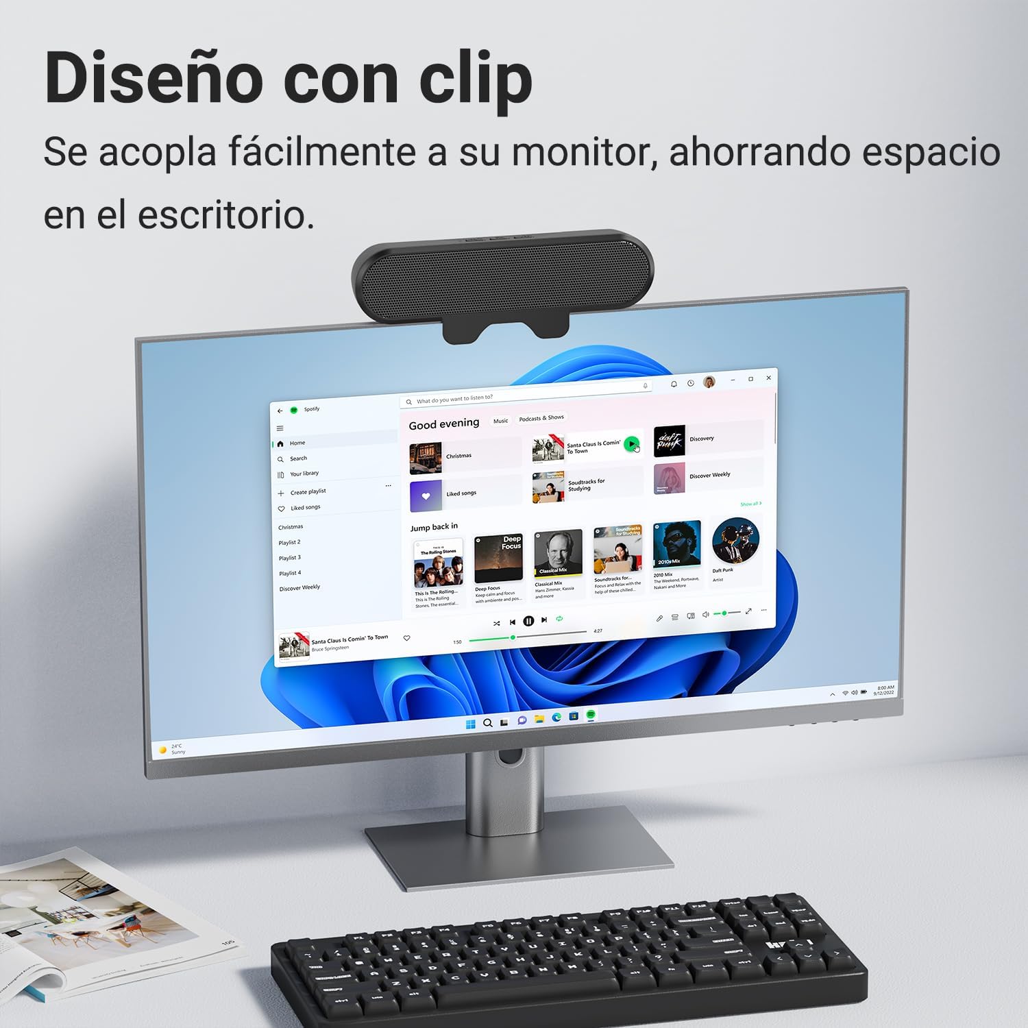 Detalle 2 de INGA Altavoz Clip-On USB-C para PC y Portátil 🎶
