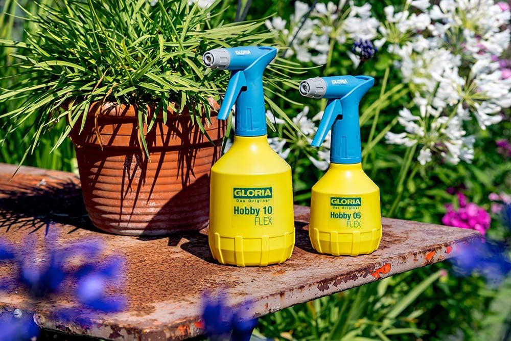 Detalle de Gloria Handsprüher Hobby 10 Flex – 1 L Sprühflasche mit Doppelhub-Pumpe für 360° Sprühfunktion