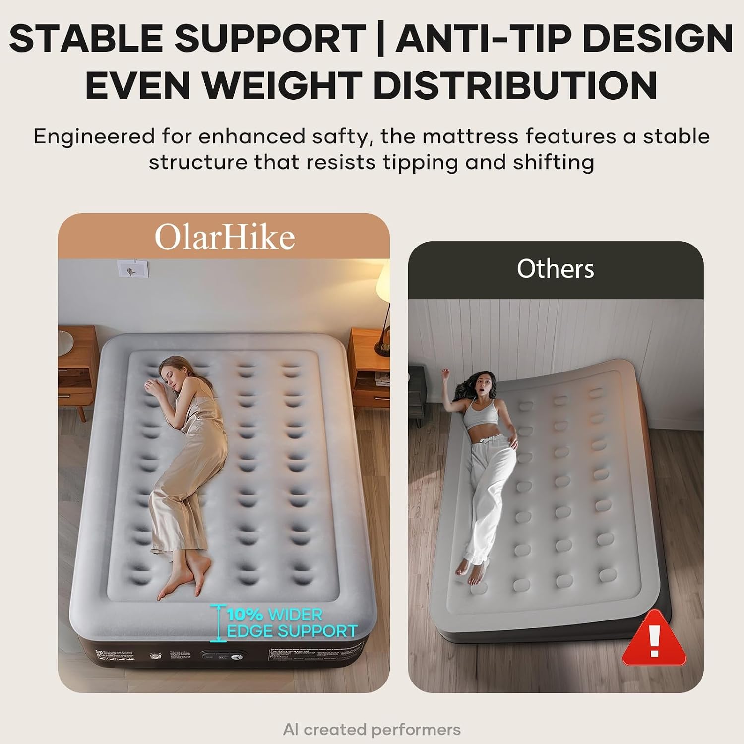 Detalle de OlarHike Inflatable Mattress 190x140cm