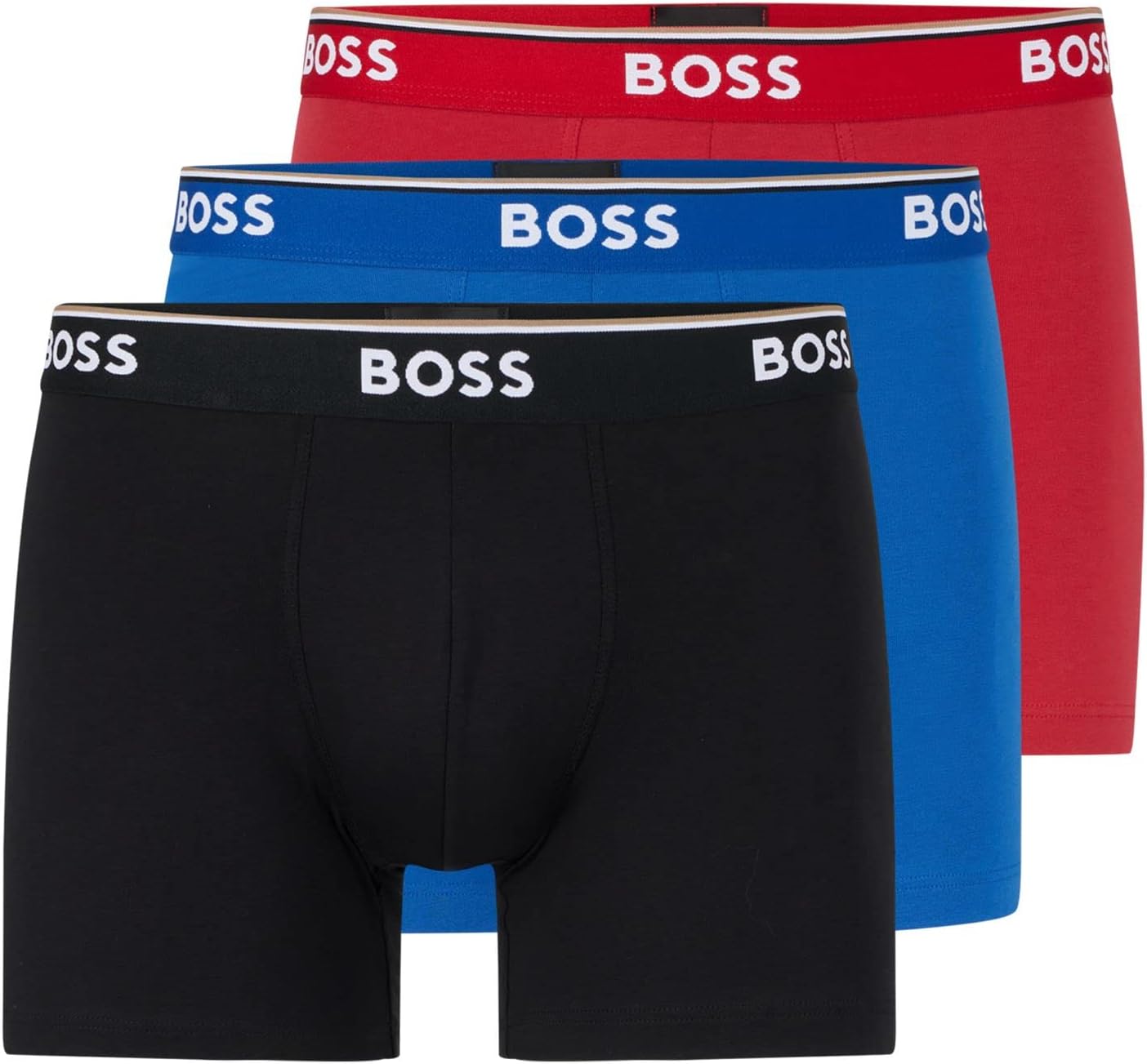 Detalle de BOSS Herren BoxerBr 3P Power Dreierpack – eng anliegende Stretch-Boxershorts aus Baumwolle