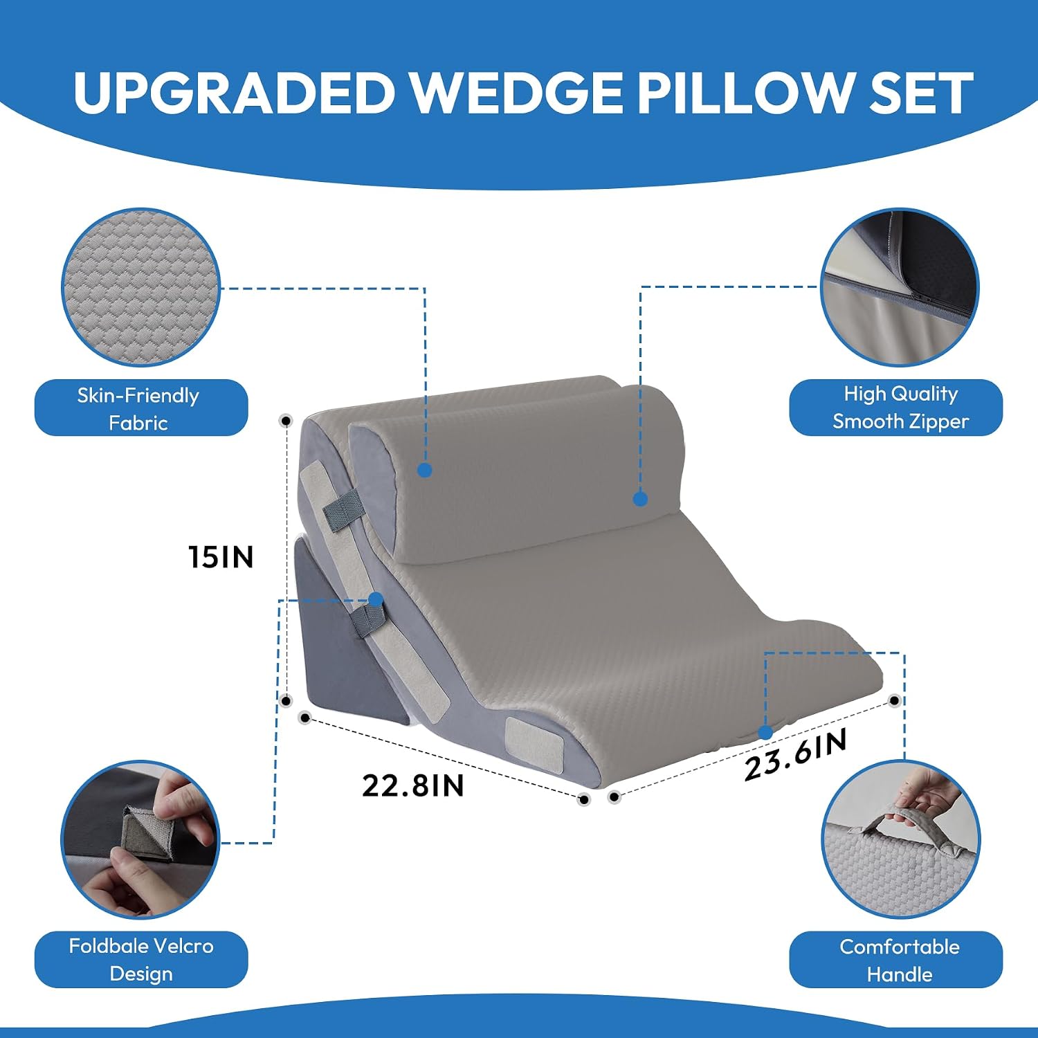 Detalle de Ahpmeoa Wedge Pillow Set 3-Piece