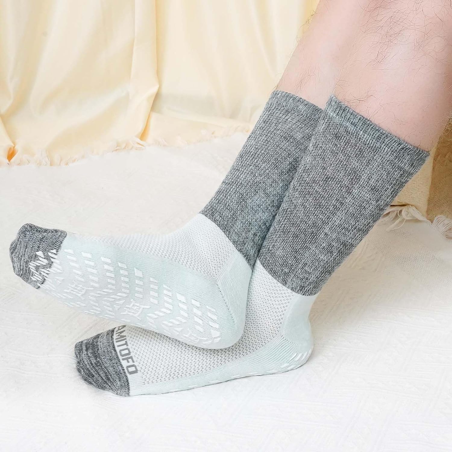 Detalle de LOFIR Calcetines Diabéticos Hombre sin Costuras 4 pares