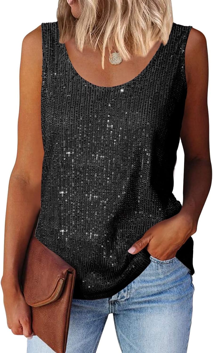 Thumbnail 5 de Suncife Top da donna senza maniche con paillettes — top scintillanti