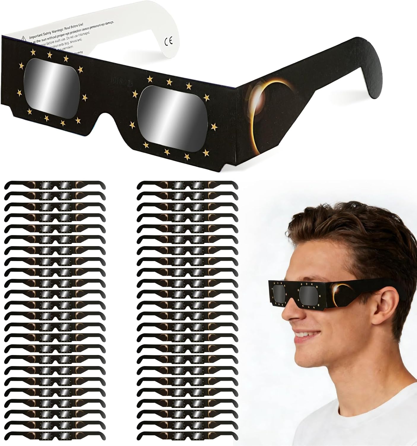 Thumbnail 6 de QIWEI gafas eclipse solar homologadas QW-SOZ3 (pack de 4) EN ISO 12312-2