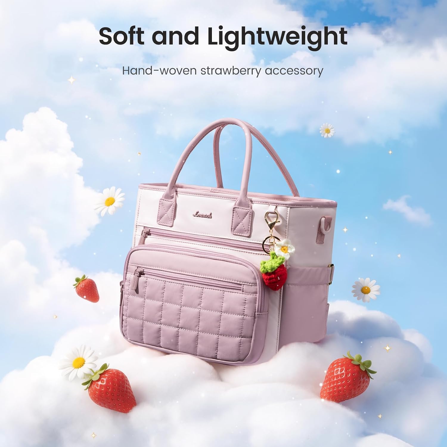 Thumbnail 1 de LOVEVOOK Insulated Lunch Bag, Quilted Fabric