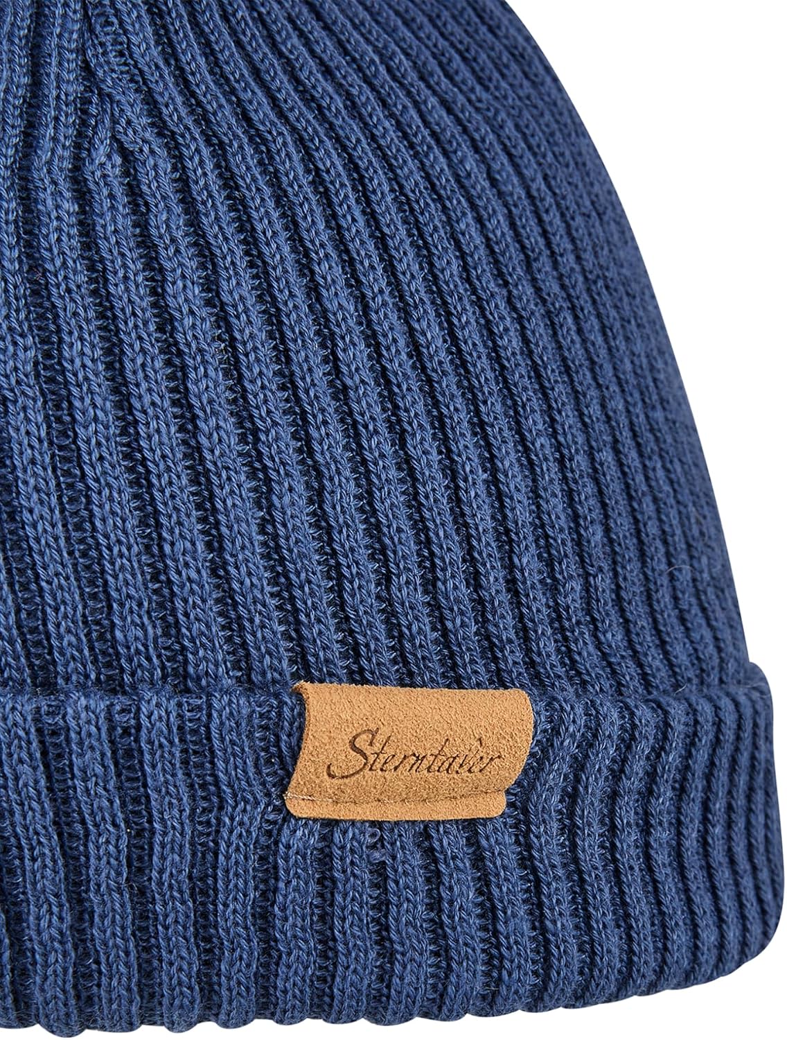 Detalle de Sterntaler Beanie Gerippt sans – Bonnet au look tricot, deux styles de port