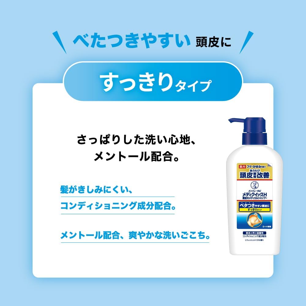 Detalle de メディクイックH 頭皮のメディカルシャンプー 詰替用280mL×2個 弱酸性・ノンシリコン