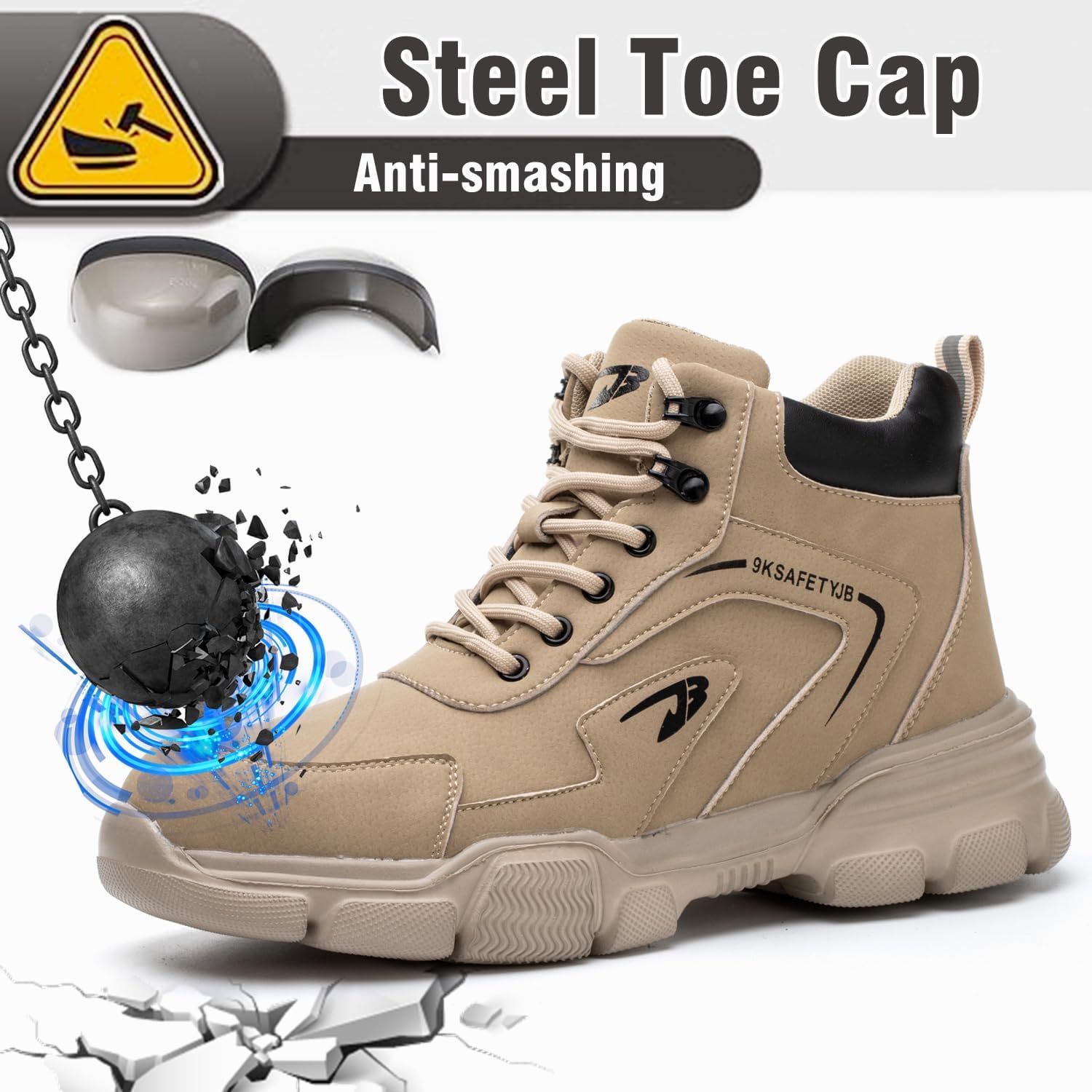 Thumbnail 1 de ZSDZSZ Steel Toe Cap Boots – Waterproof Safety Boots for Men and Women