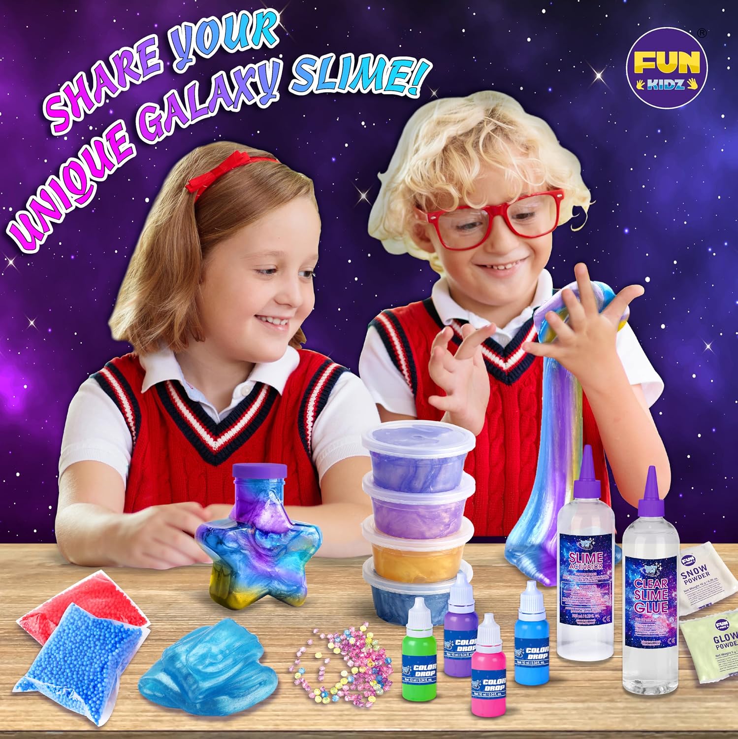 Thumbnail 4 de FunKidz Toy Galaxy Slime Kit 10-12 🧪