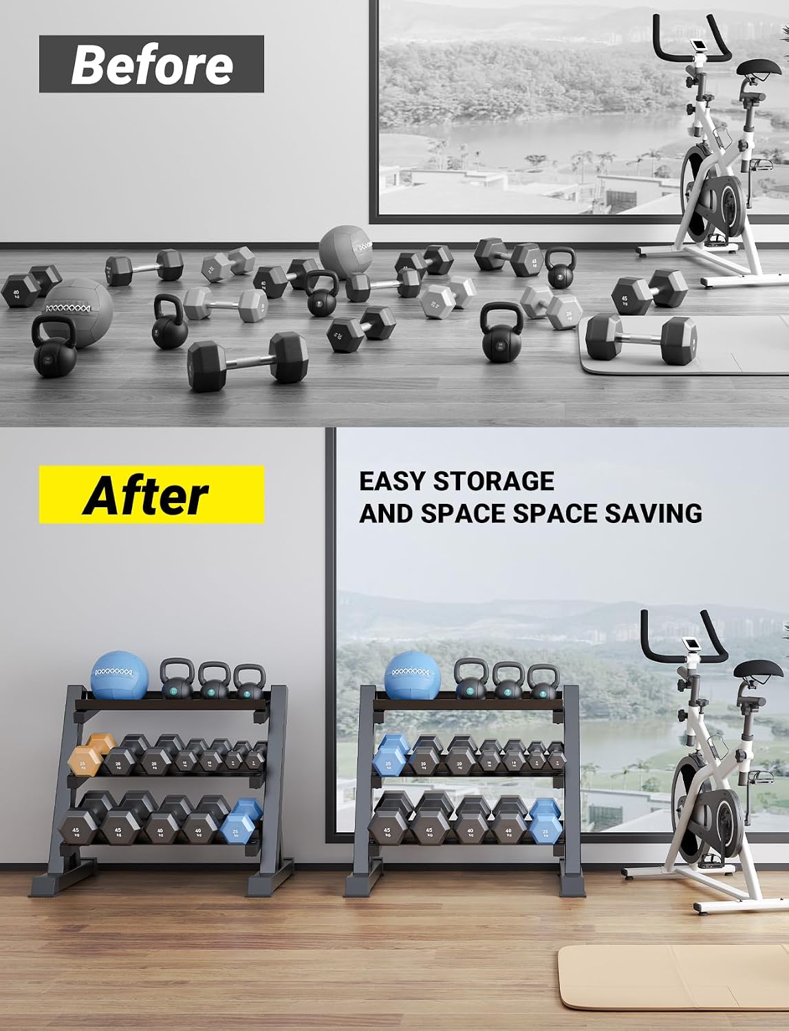 Thumbnail 6 de YOLEO Rack Palestra - Rastrelliera pesi Regolabile per Palestra di Casa