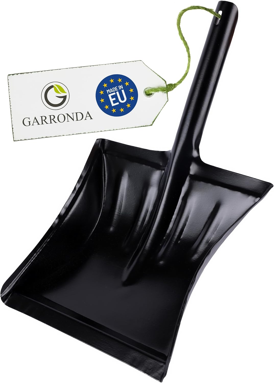 Detalle de Garronda GD-0002 metalowa szufelka z krótkim uchwytem, czarna, szeroka