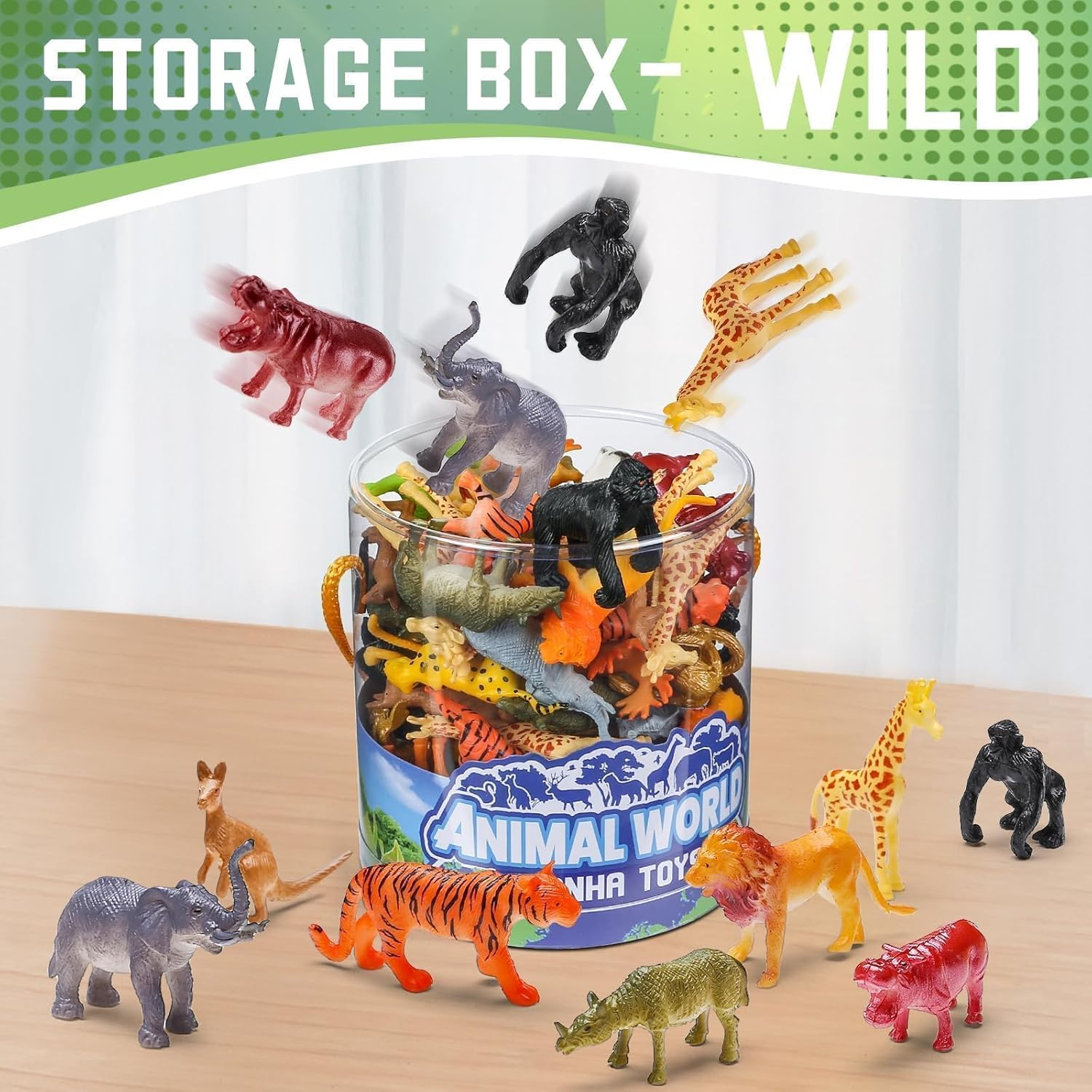 Detalle 2 de Yeonha Toys 60 Piece Mini Zoo Animal Set 🐾
