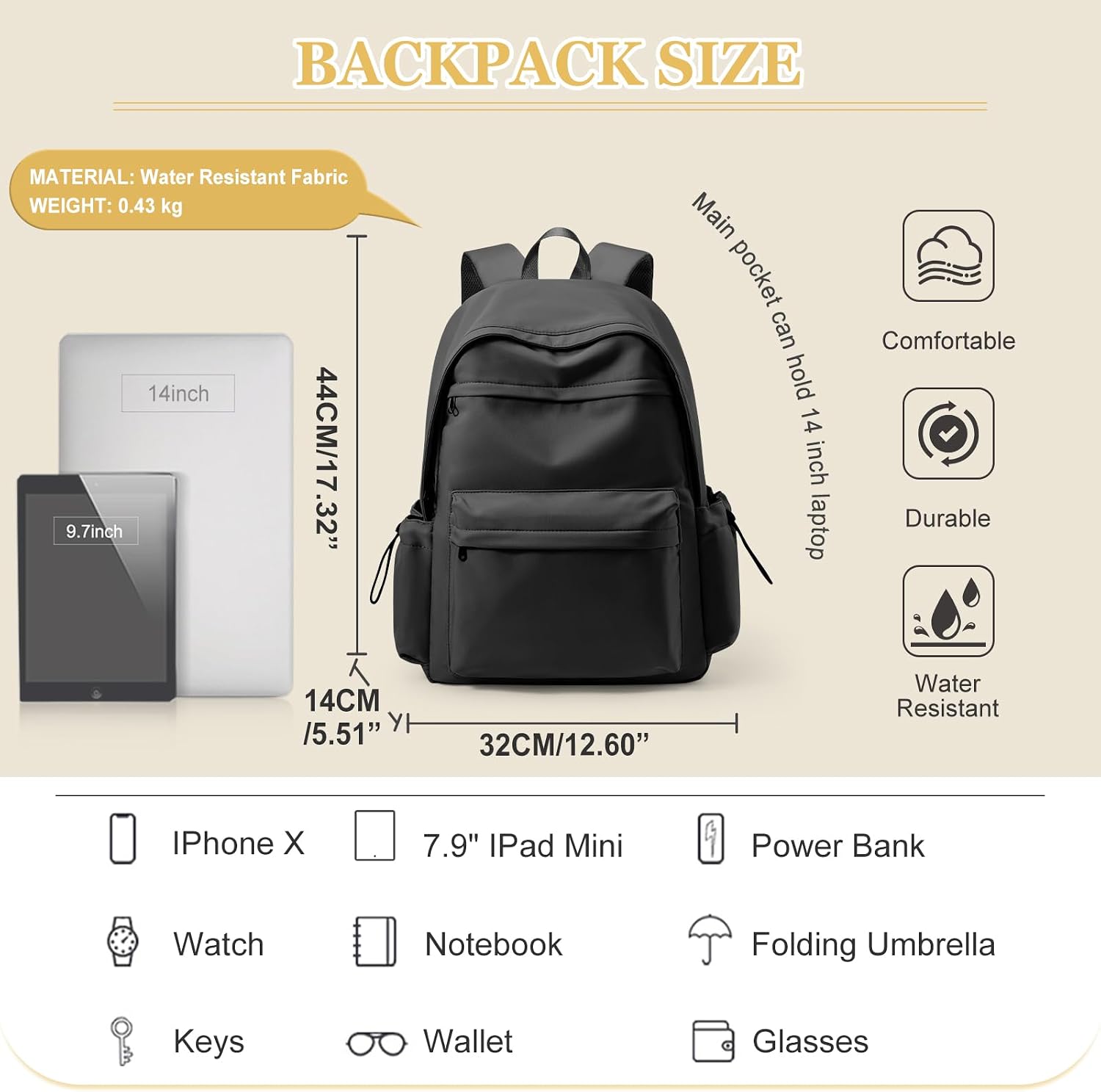 Detalle 2 de WEPLAN School Backpack 14in Laptop