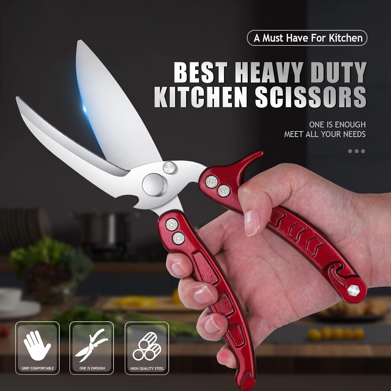 Detalle de Dragon Riot poultry shears in German stainless steel