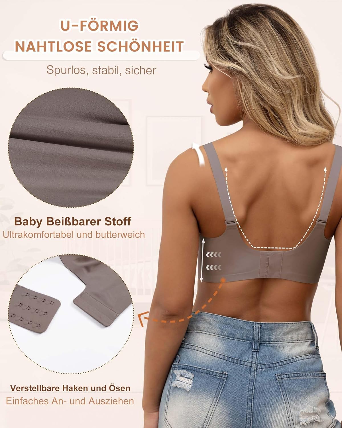 Thumbnail 2 de As Fairy Still-BH zum Stillen (kabellos, nahtlos) – Ultra-Komfort Schwangerschafts-Schlaf-Bralette