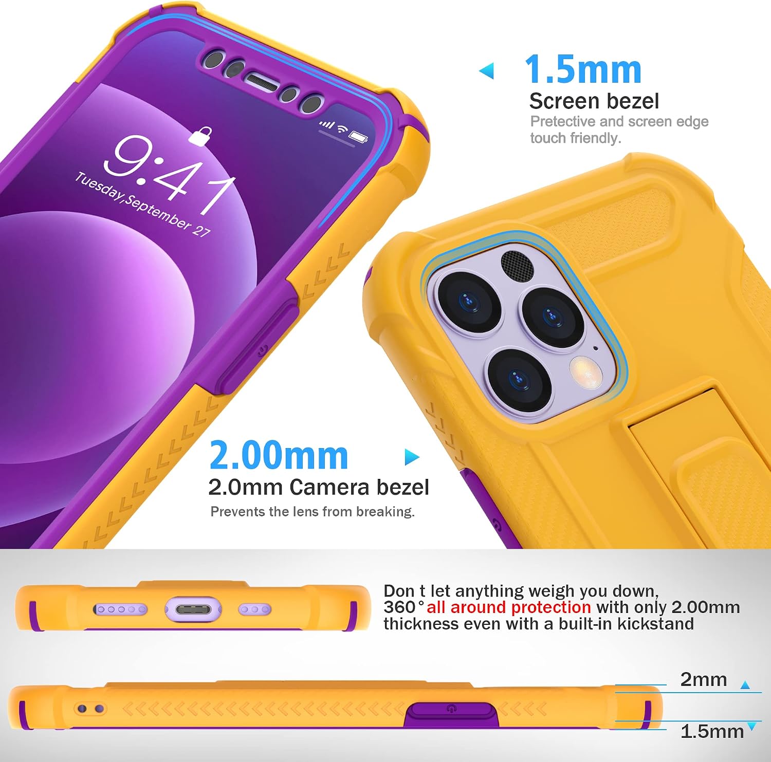 Detalle de ORETECH iPhone 12 Schutzhülle mit Ständer