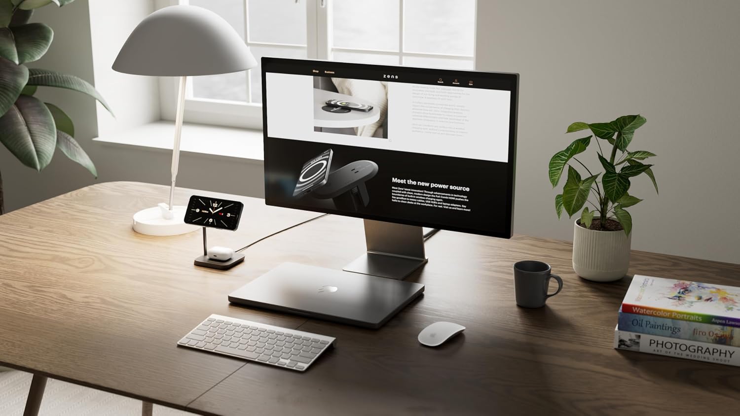Thumbnail 4 de Zens Office Wireless Charger 2 : Chargeur sans Fil MagSafe et Qi 15 W + Adaptateur 24 W