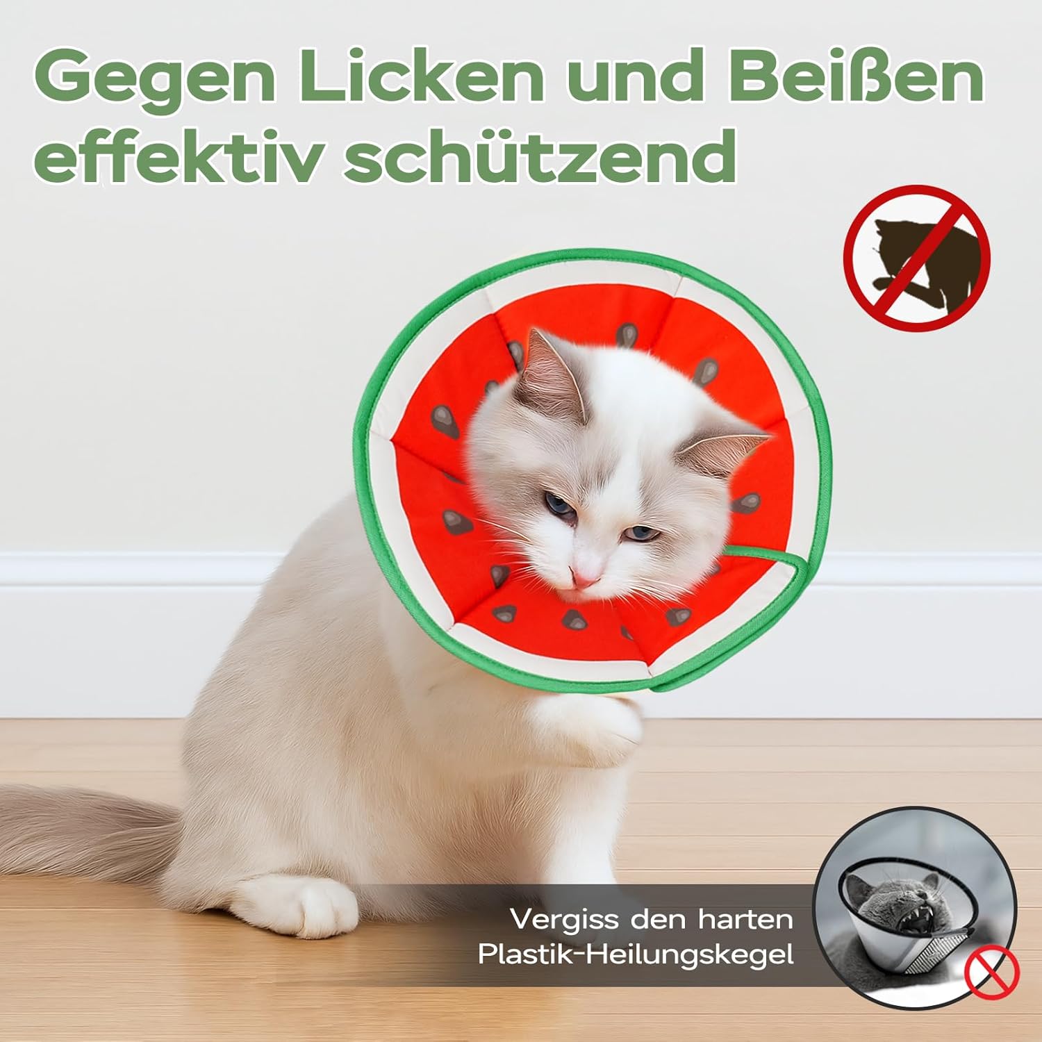 Thumbnail 4 de Supet Weiche Halskrause Katze – einstellbares Anti-Lutschen/Heilband nach OP, Sterilisation & Hautpflege (S/M/L)