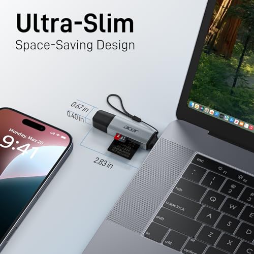 Thumbnail 8 de Acer USB-C Dual Slot SD Card Reader: USB-C/USB-A, Simultaneous SD & MicroSD Reading