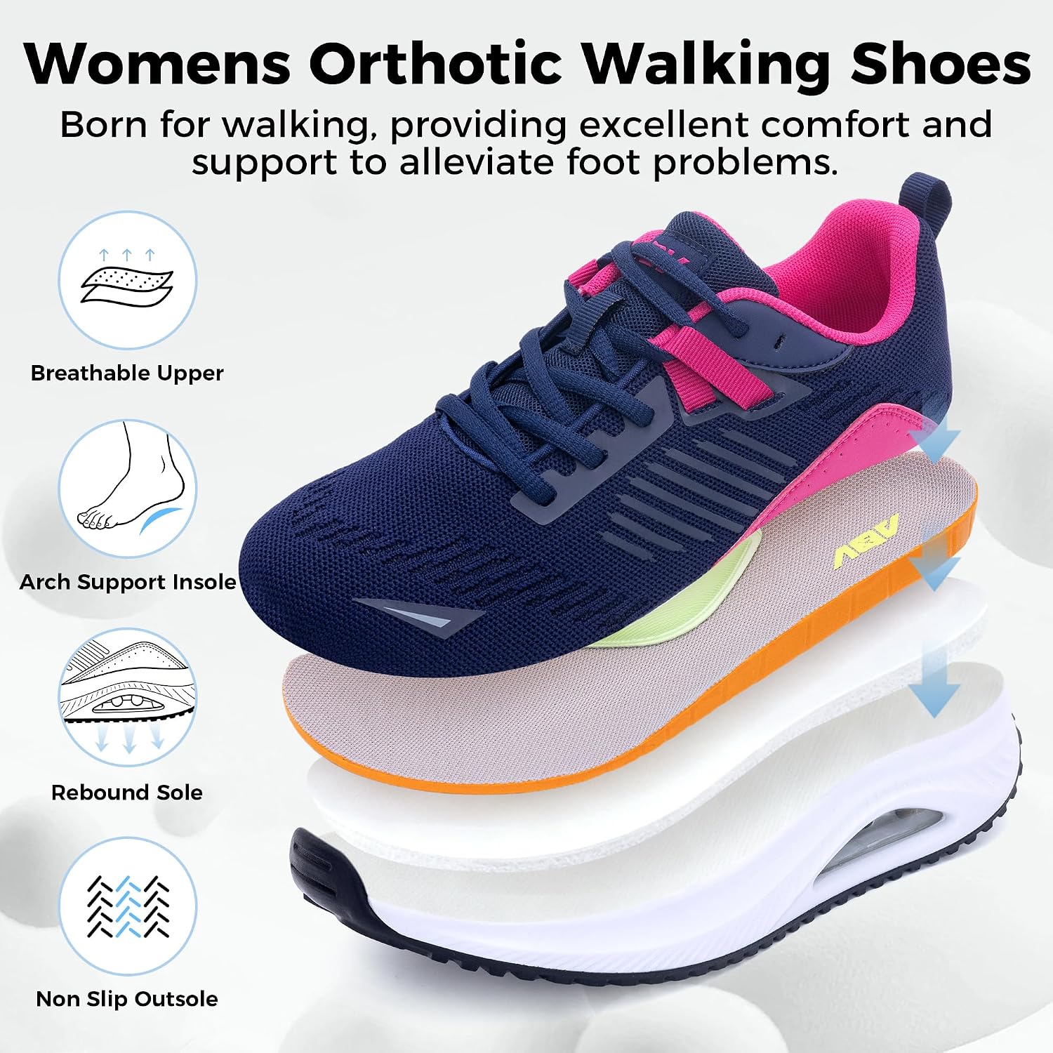 Detalle de W WINBET Walking Shoes, Wide Width
