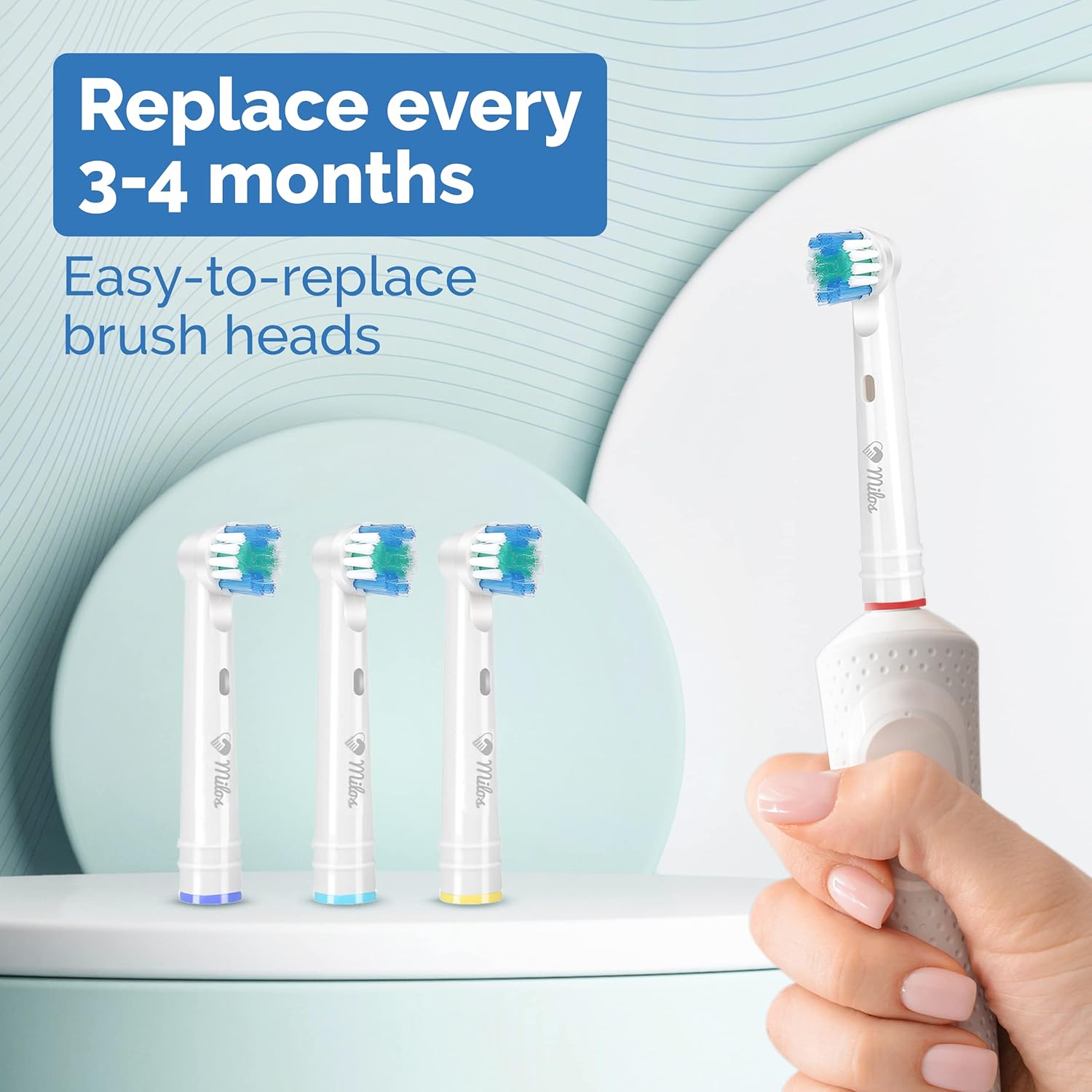 Thumbnail 6 de Oral-B Milos Replacement Toothbrush Heads 16 pack 🪥