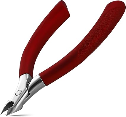 Detalle de FVION Alicate para Cutículas Profesional ✂️ Acero Inoxidable Roja