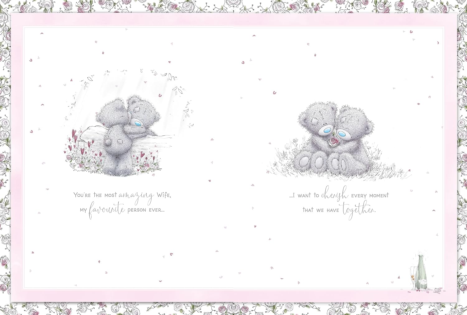Detalle 2 de Me to You Tatty Teddy 'Beautiful Wife' Luxury Boxed Handmade Wedding Anniversary Card (ABL01016)