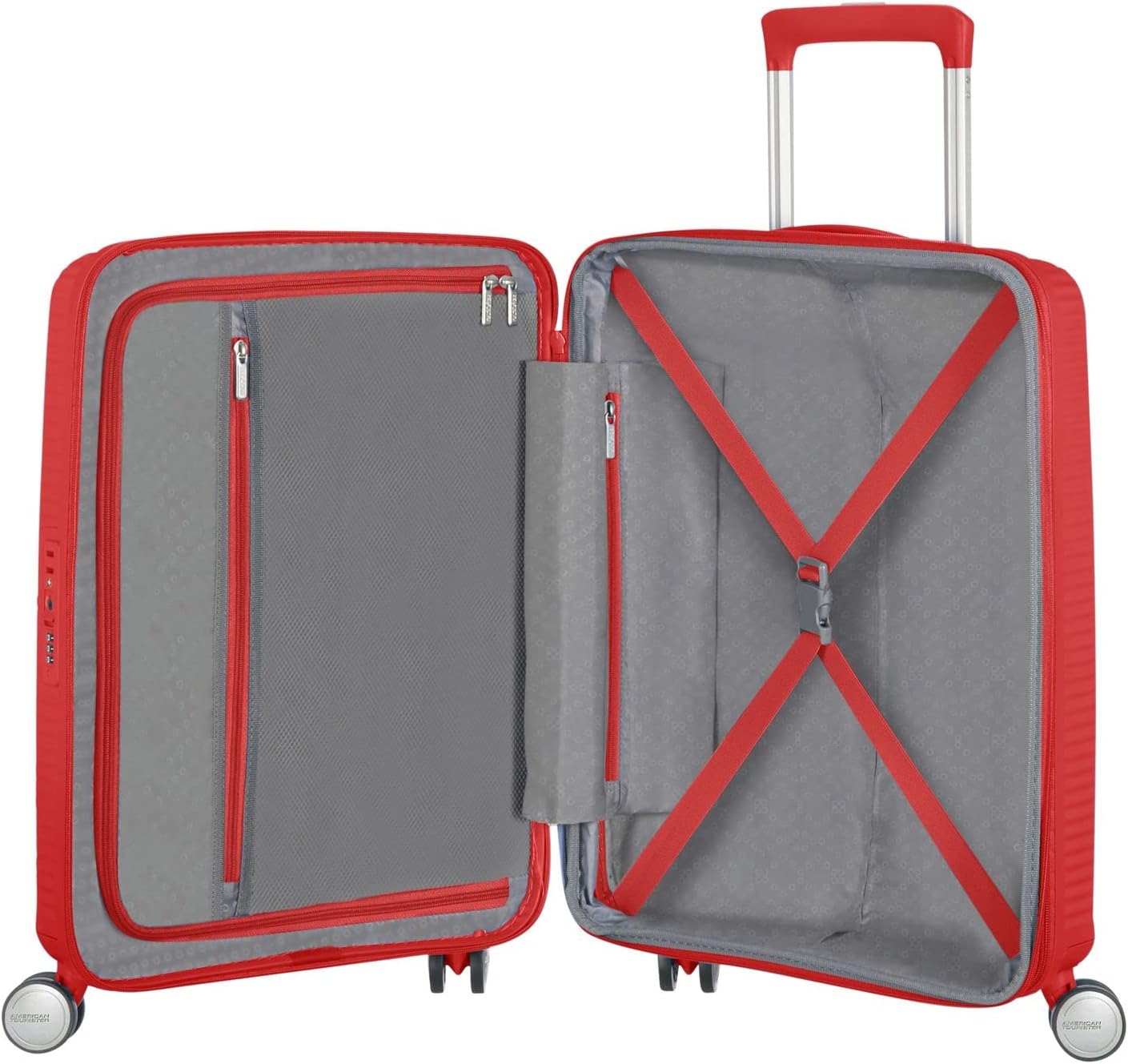Thumbnail 6 de American Tourister Soundbox Spinner S Extensible – Valise cabine 55 cm en rouge corail