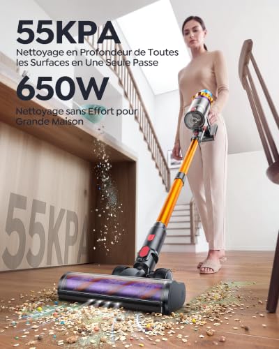 Thumbnail 1 de Fieety U11 aspirateur balai sans fil 650 W, 55 kPa, bac 1,8 L