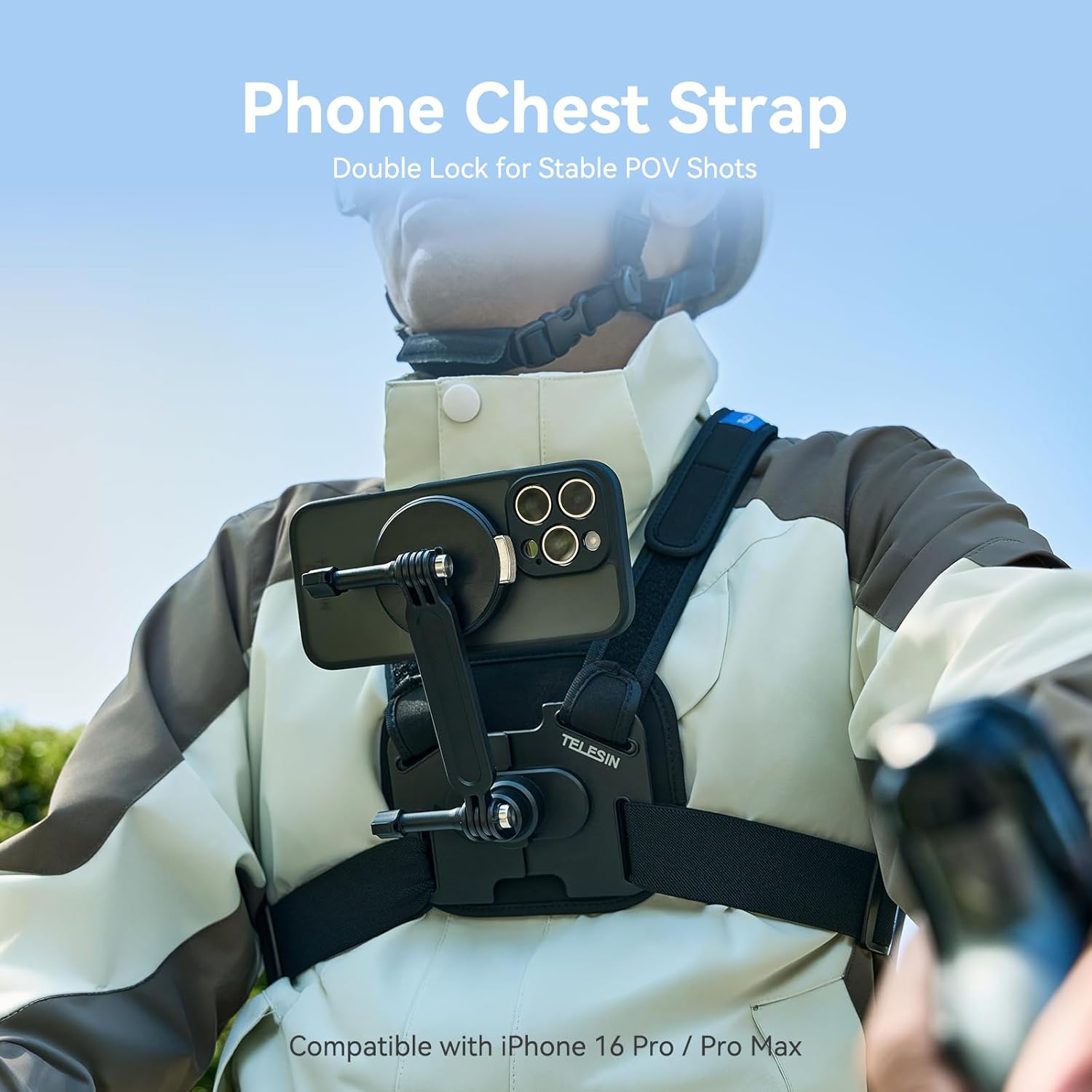 Thumbnail 1 de TELESIN POV Brustgurt für iPhone 16 📱