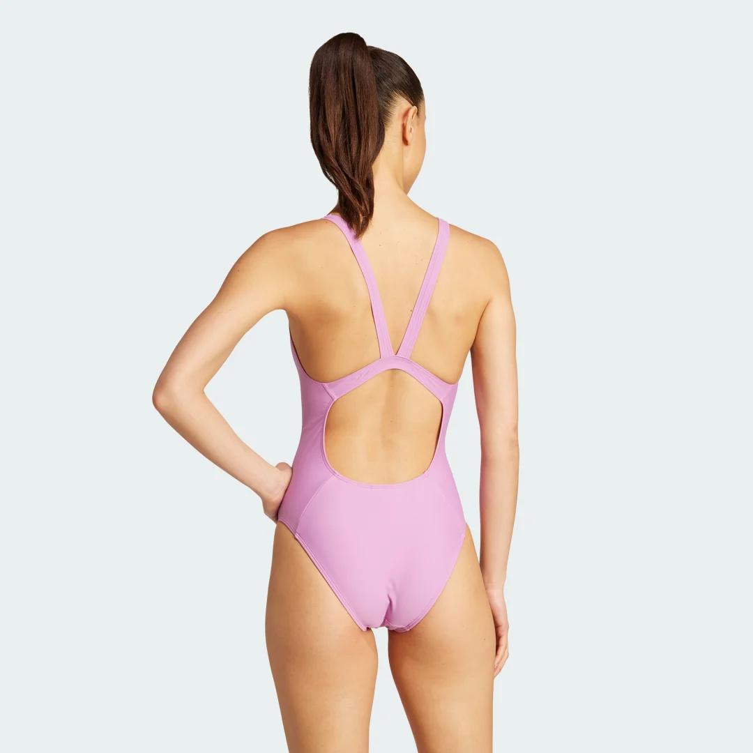 Detalle 2 de Bañador de espalda con tirantes en V de Adidas — color Violeta