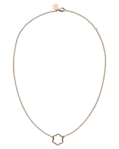 Detalle de PURELEI Bloom Kette: rosévergoldete Edelstahl-Halskette, wasserfest, 40–45 cm