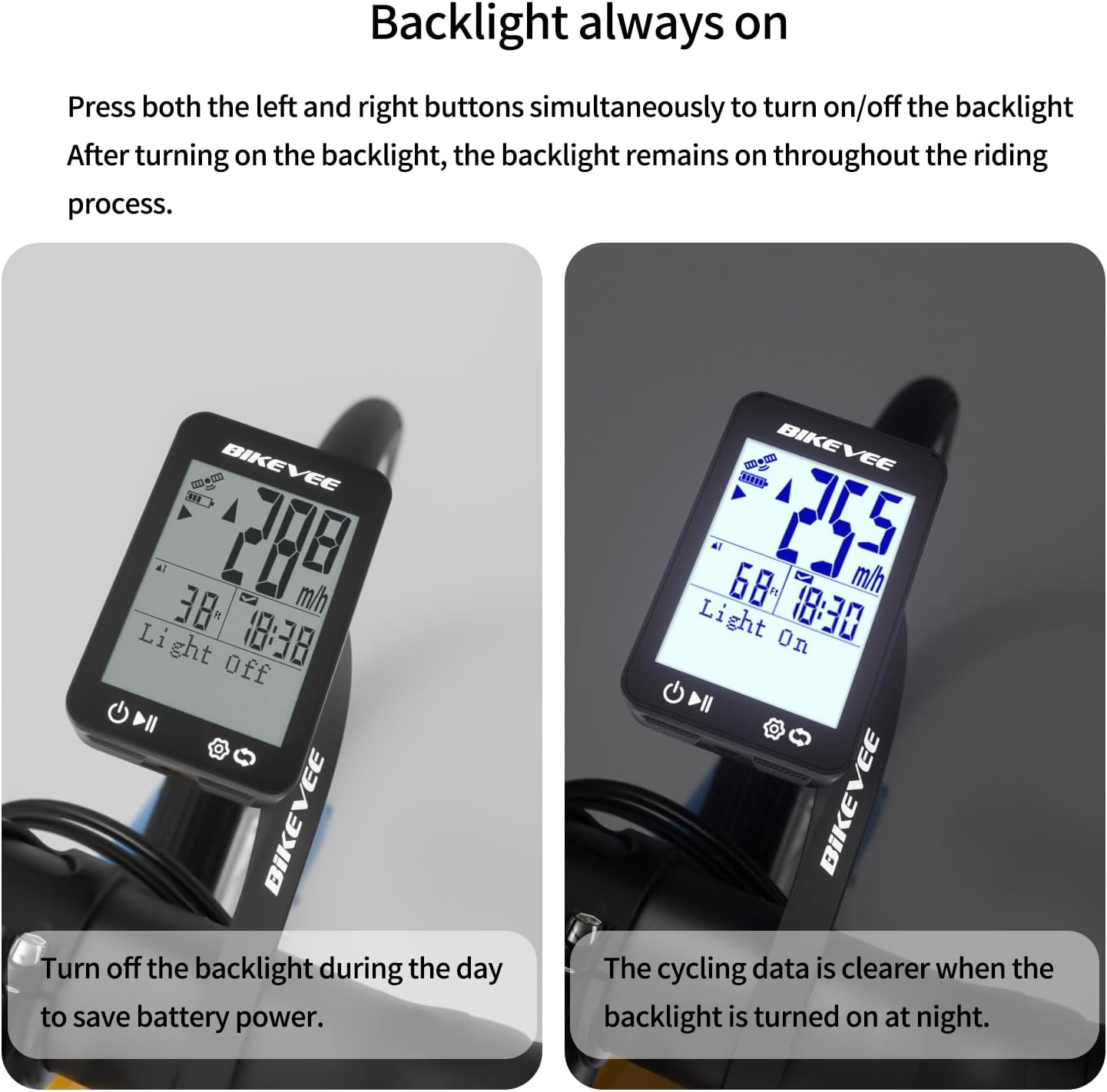 Thumbnail 3 de Bikevee Wireless GPS Bike Computer with 2.4" Display, Altitude, Speed & Distance (IPX7)