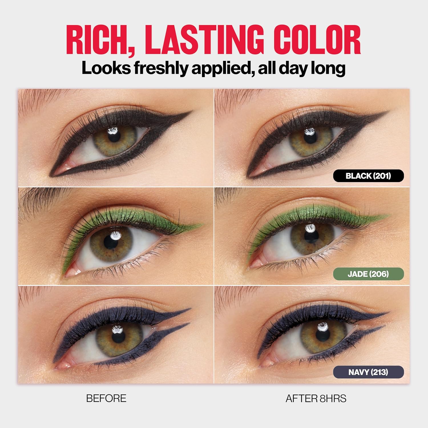 Detalle 1 de REVLON ColorStay Pencil Waterproof Eyeliner, 201 Black, with Sharpener