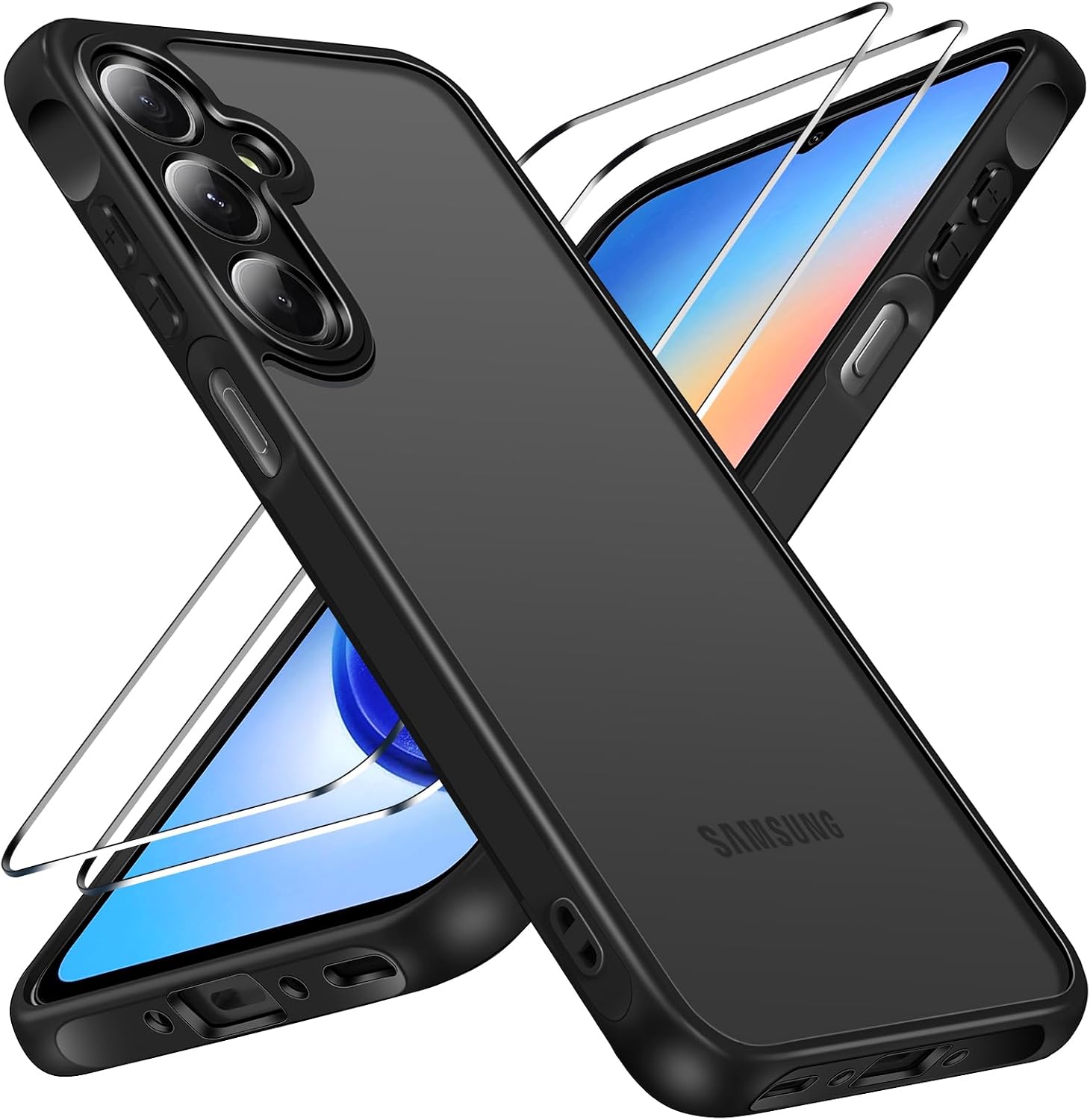 Detalle de ivoler Funda Mate Negro para Samsung Galaxy A35 5G