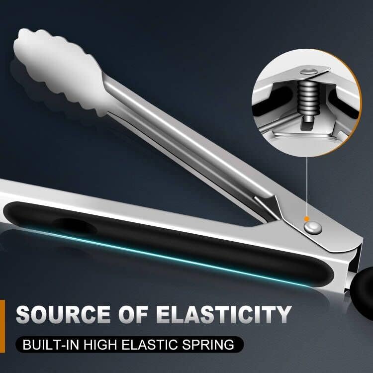 Detalle 2 de Heat Resistant Kitchen Tongs 7/9/12in 🍴