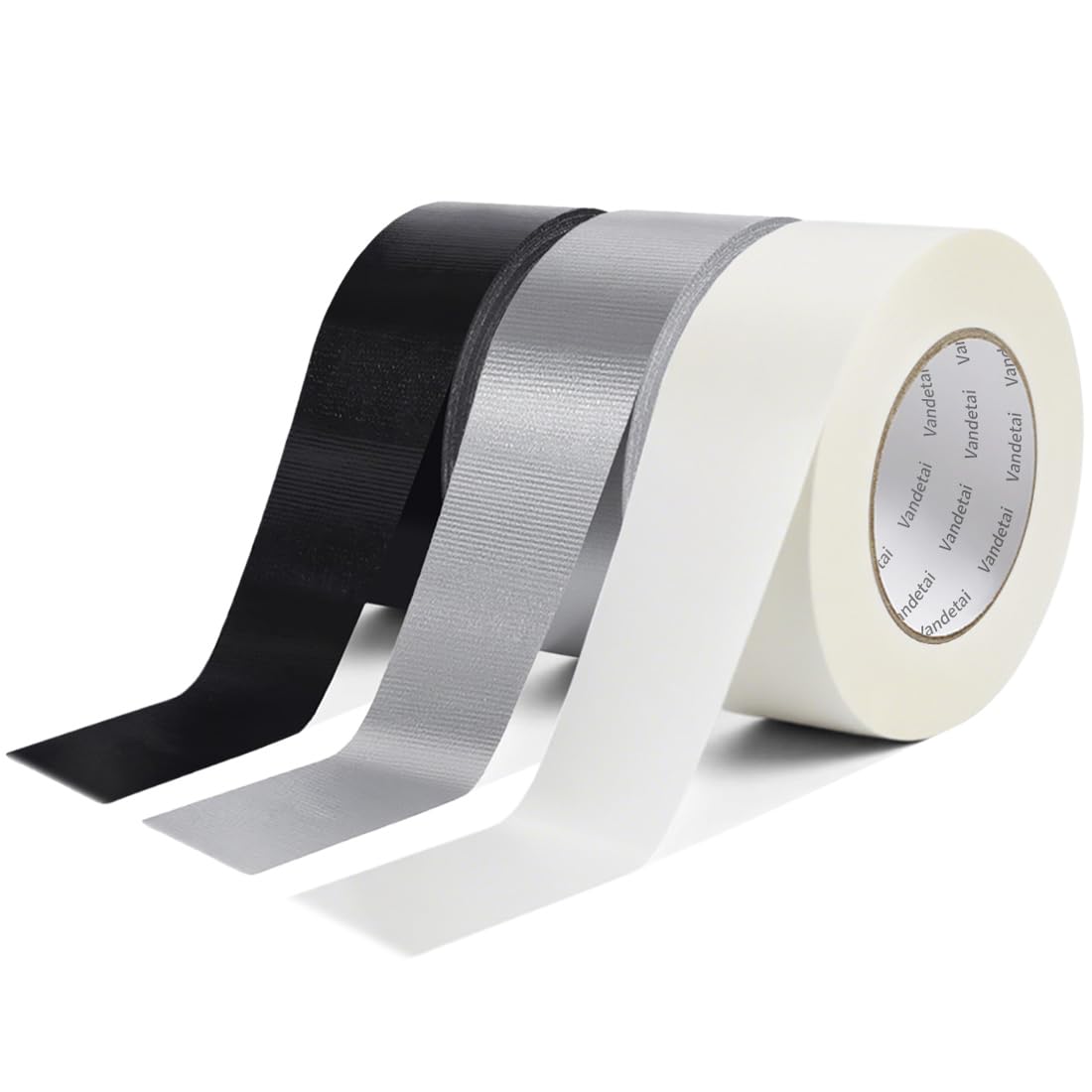 Detalle de Vandetai Waterproof Duct Tape, 3 Colors, Hand-Tear, 2-Inch, 33 Yards Total