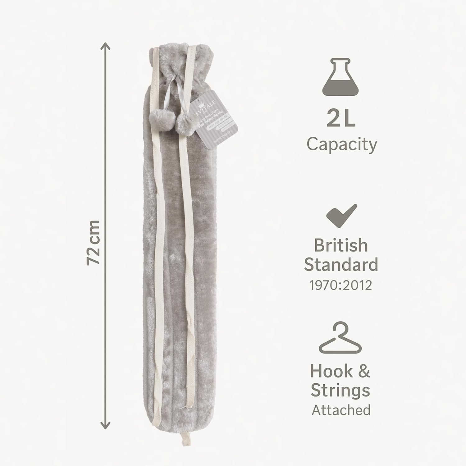 Detalle 2 de Revitale Extra Long Hot Water Bottle 2 Litre