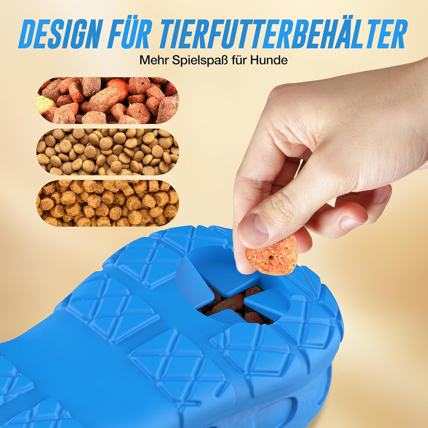 Detalle de RUXAN Hundespielzeug – Unzerstörbares Kauspielzeug für Große Rassen & Welpen (Interaktives 3-in-1 Snack-Verteiler)