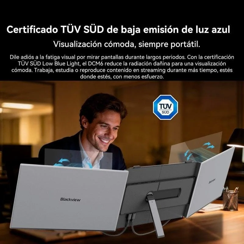 Thumbnail 3 de Blackview DCM6 monitor portátil 14" FHD ultradelgado (60 Hz), doble pantalla IPS y altavoz integrado