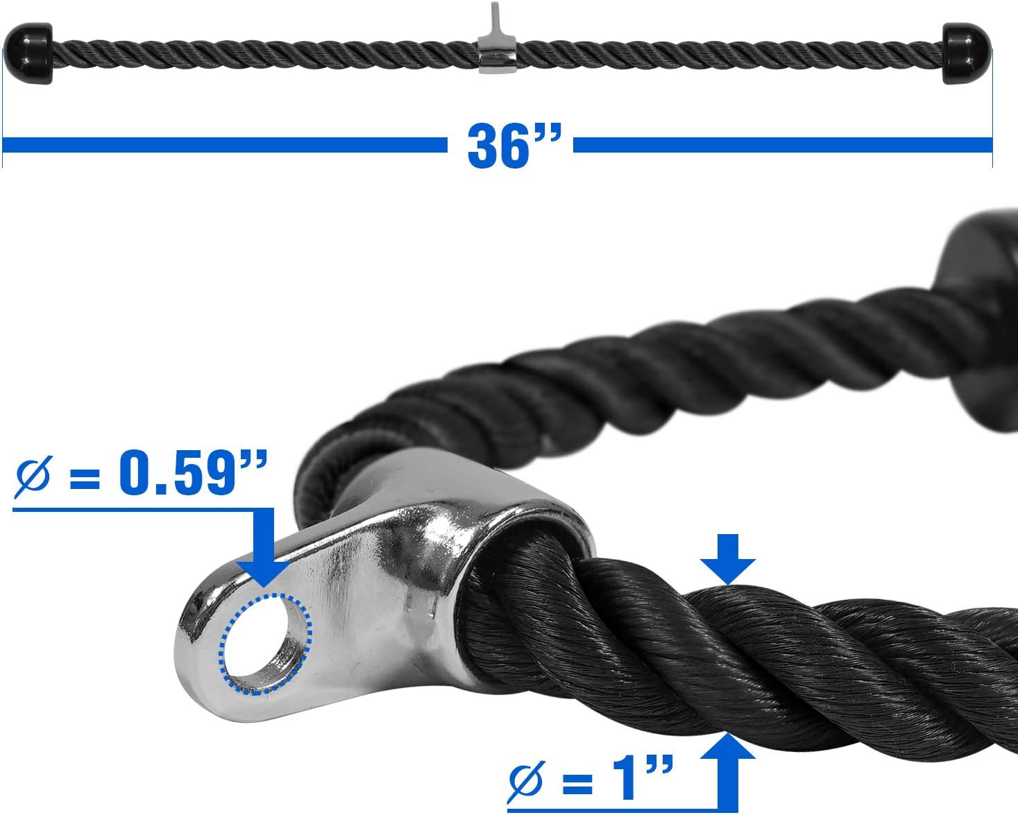 Detalle 2 de Yes4All Tricep Rope 36-Inch