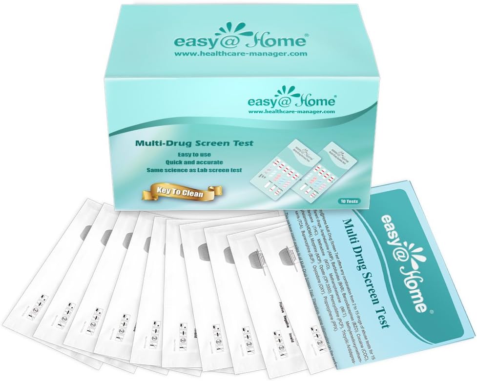 Detalle 2 de Easy@Home 5-Panel Urine Drug Test Kit, 10 Pack, Results in 5 Minutes