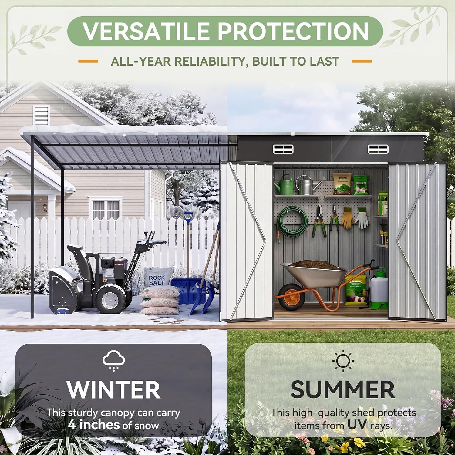 Detalle 2 de Breezestival Shed and Gazebo Combo 14x6FT