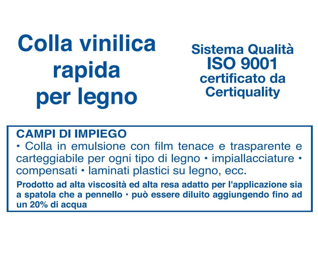 Detalle de Vinavil Legno Extra: Colla a base d’acqua da 1 kg per legno, impiallacciature e laminati