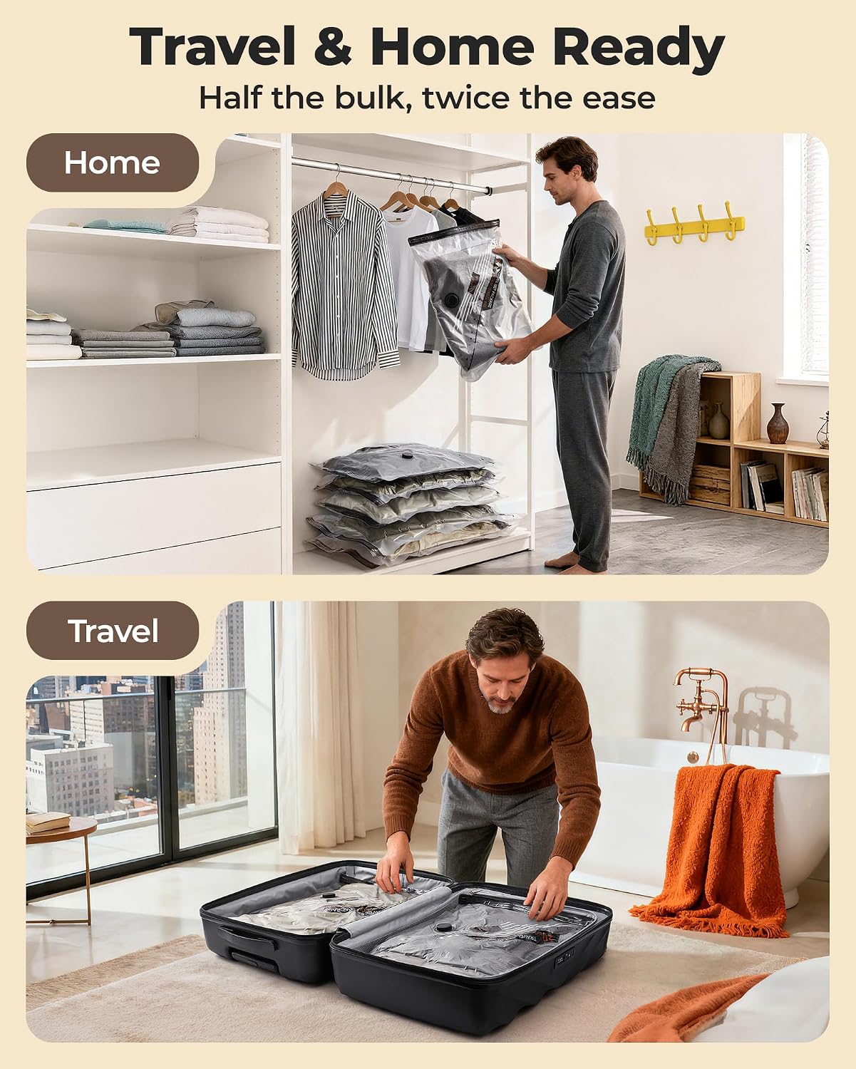 Thumbnail 6 de BAGSMART Travel Vacuum Bags for Suitcase & Home — 18 Pack with Wireless Pump