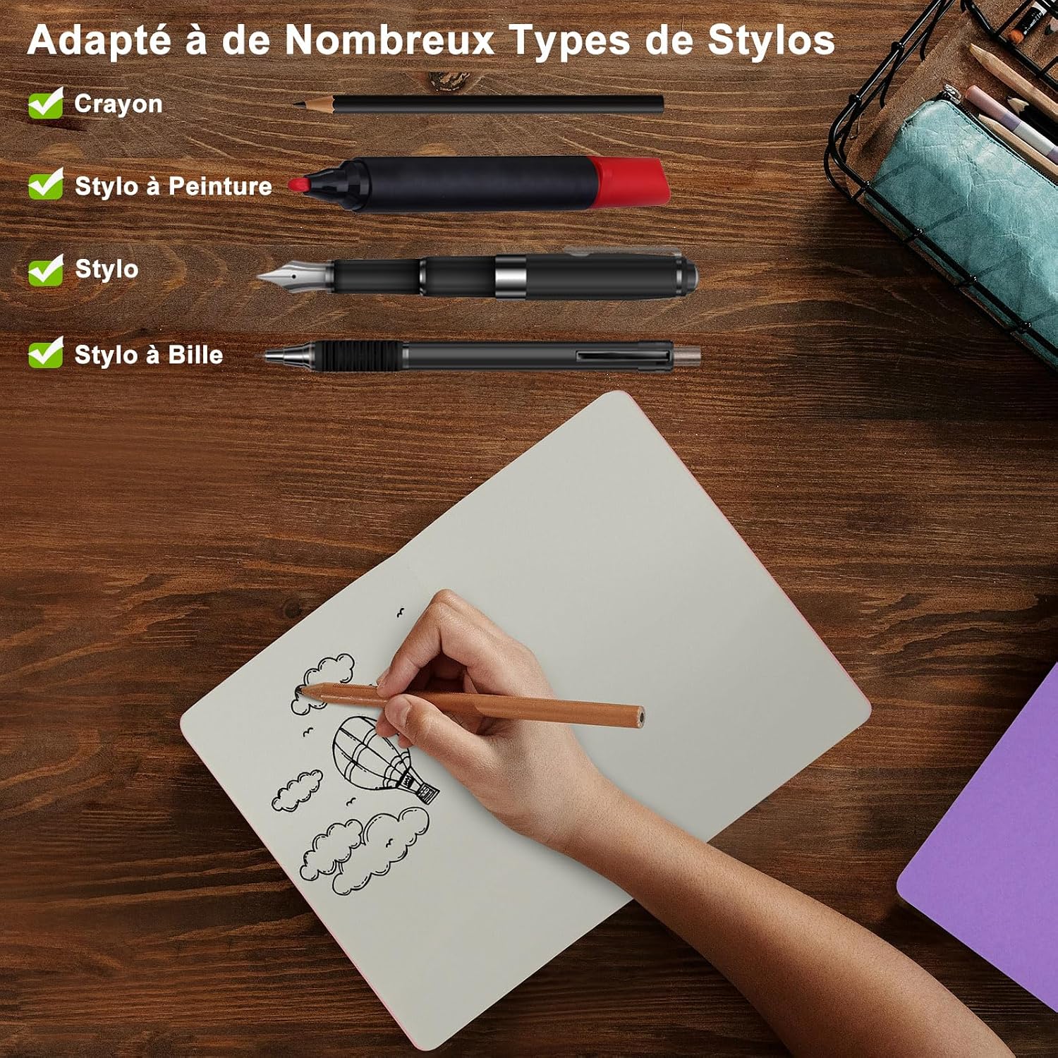 Detalle de ZCZN A5 Cahiers Vierges Couverture Colorée — 24 Blocs, 60 pages par bloc, 12 couleurs