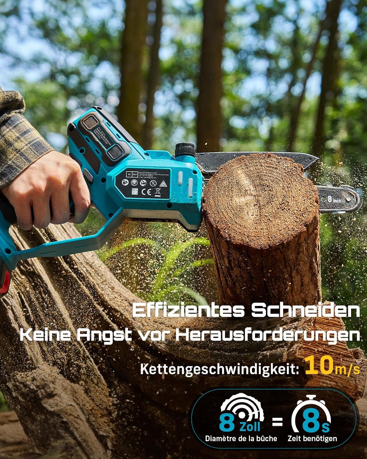 Detalle 2 de SEESII Mini Kettensäge 1000 W